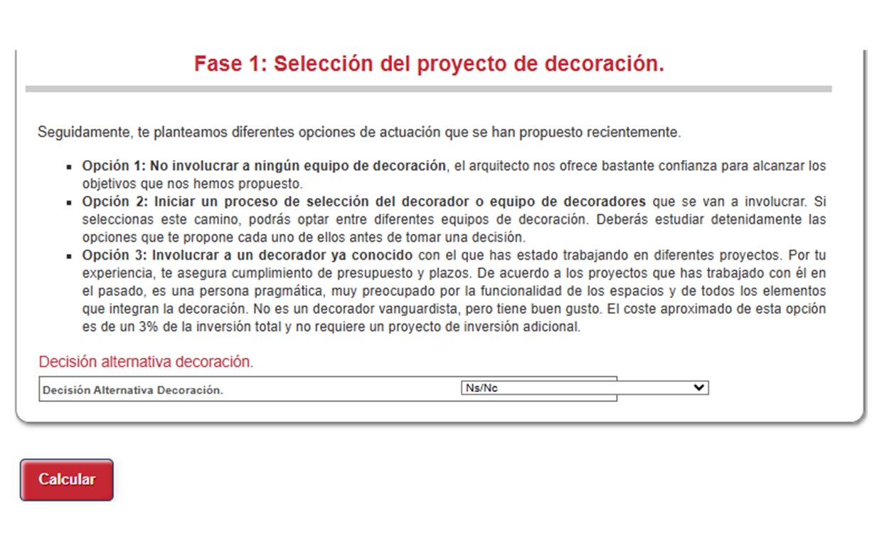 Decisiones — Proyecto de Decoración
